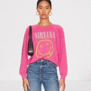 Nirvana Pink Daydreamer Free People Jumper Size Small